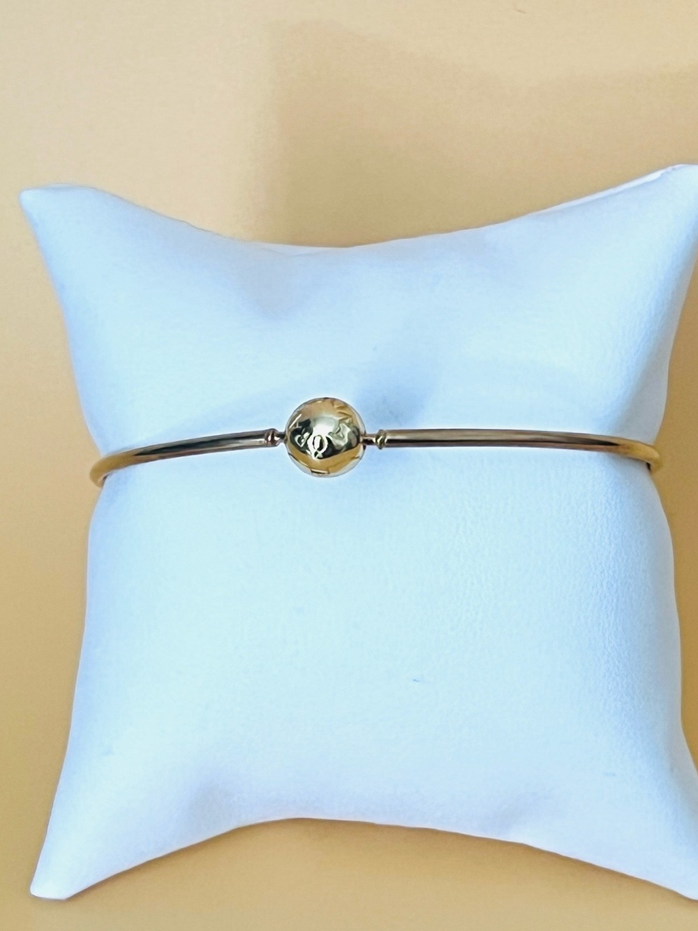 Gold over silver Pandora bangle bracelet